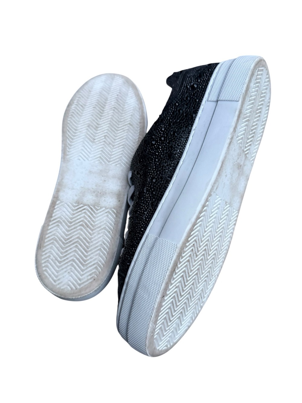 Betsy Johnson “Sidny”  Black sparkle Lace-Up Platform Sneakers - Picture 9 of 9
